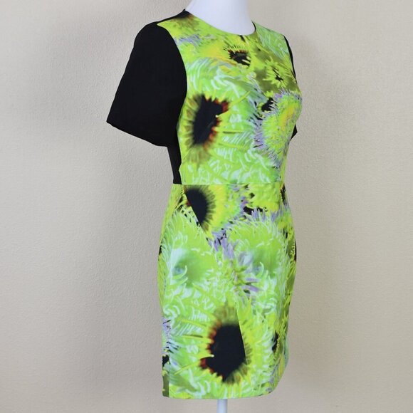 Tibi Athena Colorblock Abstract Floral Dress 4 - Picture 7 of 8